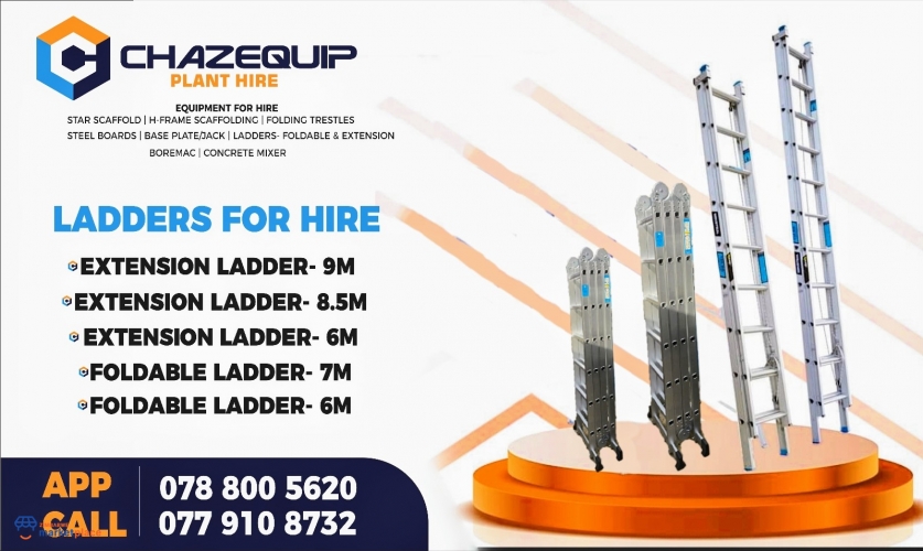 HIRE-LADDER-HIRE FOLDABLE LADDER-HIRE EXTENSION LADDER~2